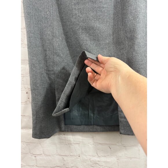 Coco Beland For Roth Le Cover Wool Skirt Womens Size 6 Gray Career Minimalist - Picture 5 of 7